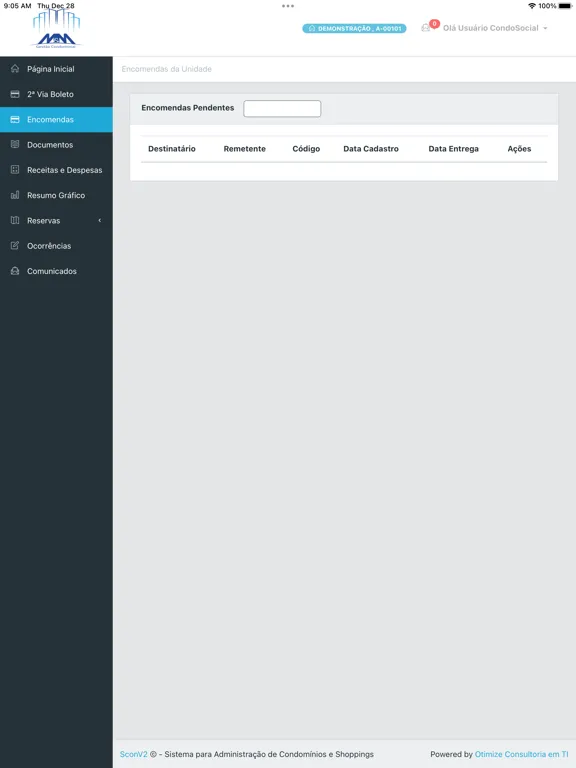 Inovar CondoSocial iPad  Screenshots